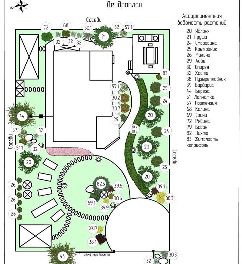 «Greentrava»: Дендроплан участка (Киев, Киевская область) – фото 1